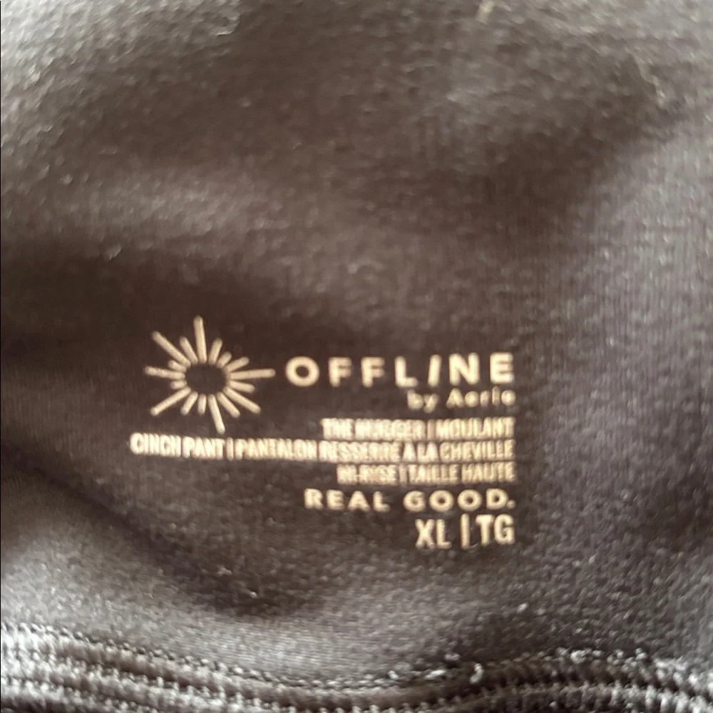 ❤️ Offline by Aerie Black Jogger Pants The Hugger Cinch Pant Hi-Rise Size XL - Picture 6 of 7